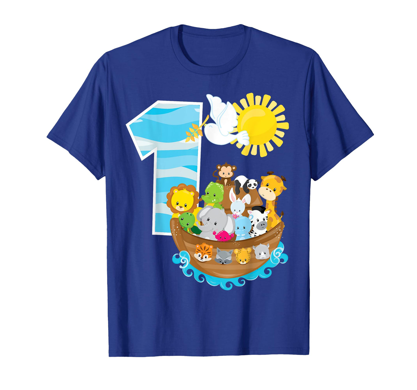 Noah's Ark Birthday Party 1st Birthday 1 Year Old Toddler T-Shirt