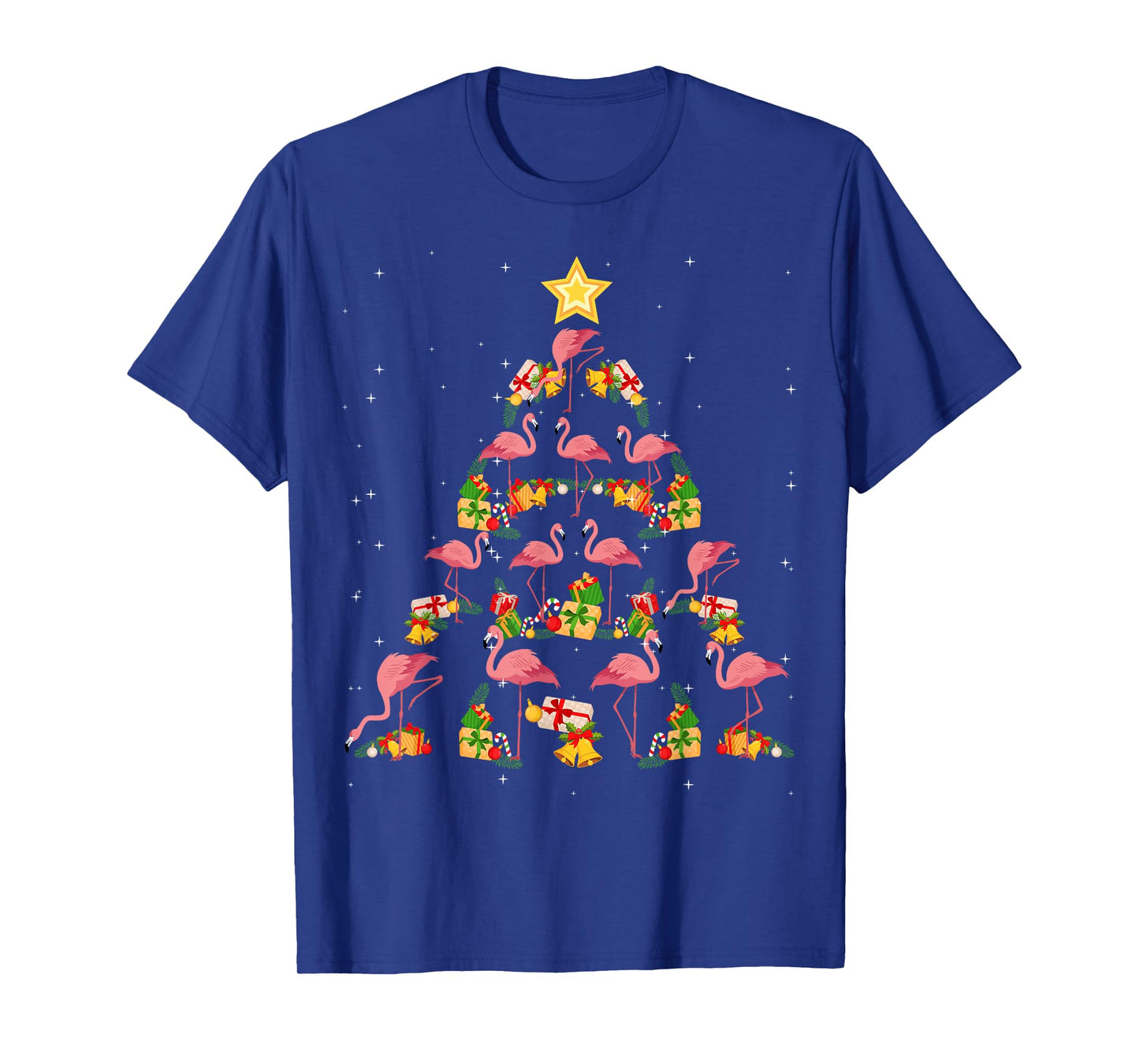 Christmas Santa Hat Pink Flamingo Xmas Holiday Nativity T-Shirt