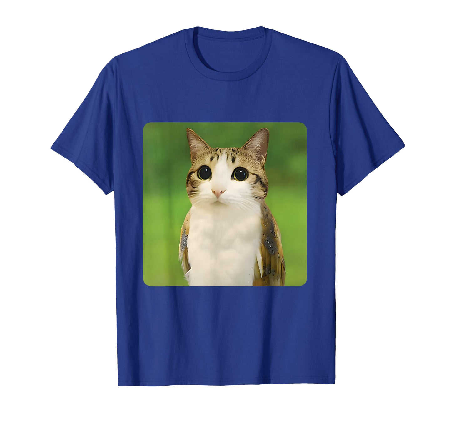 Cat Owl Funny Cursed Internet Trendy Cat Cute Meme Brainrot T-Shirt