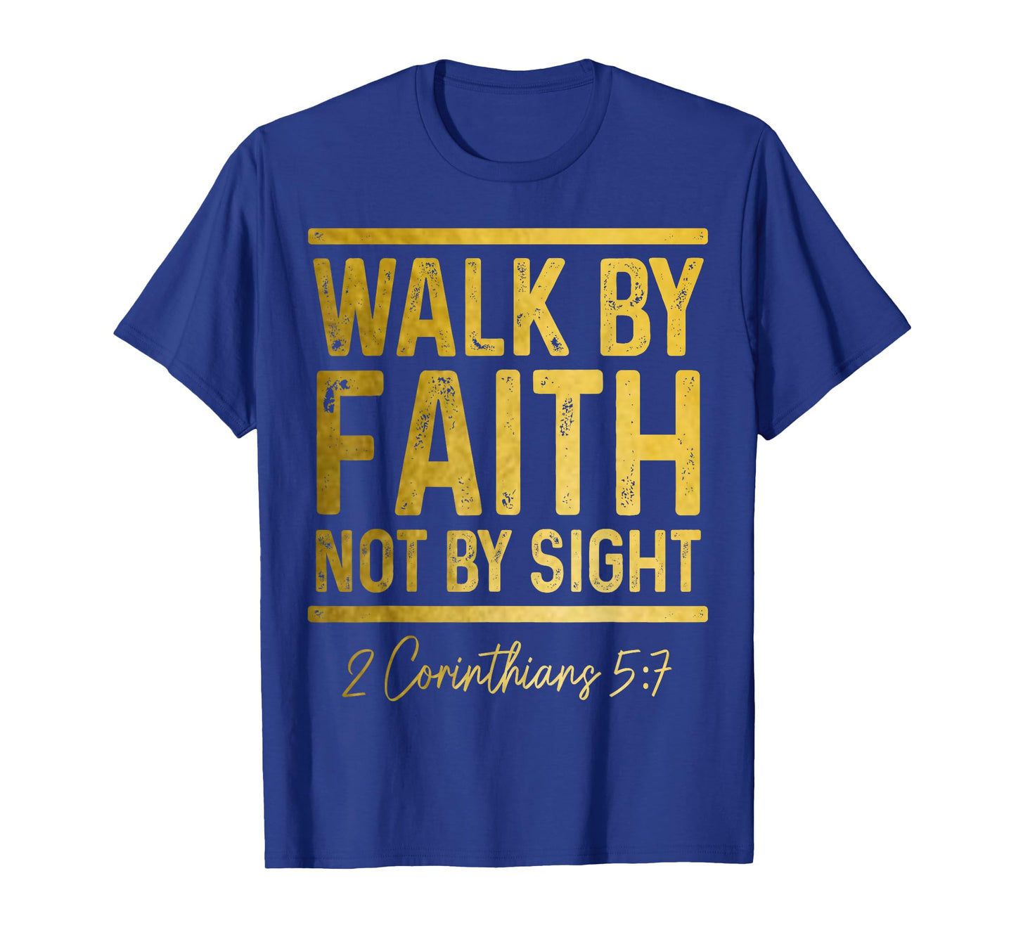 Bible Verse Walk Faith Not By Sight Christian Pastor T-Shirt