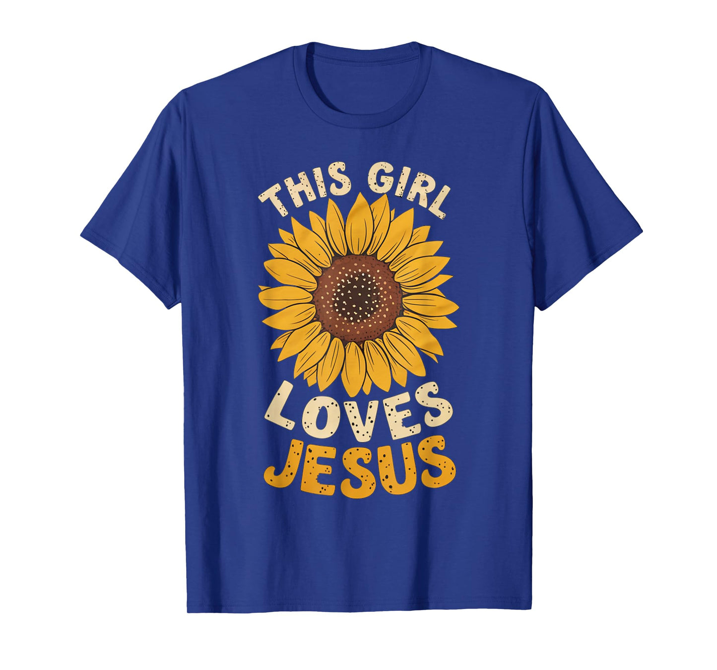 Sunflower This Girl Loves Jesus Women Christian T-Shirt