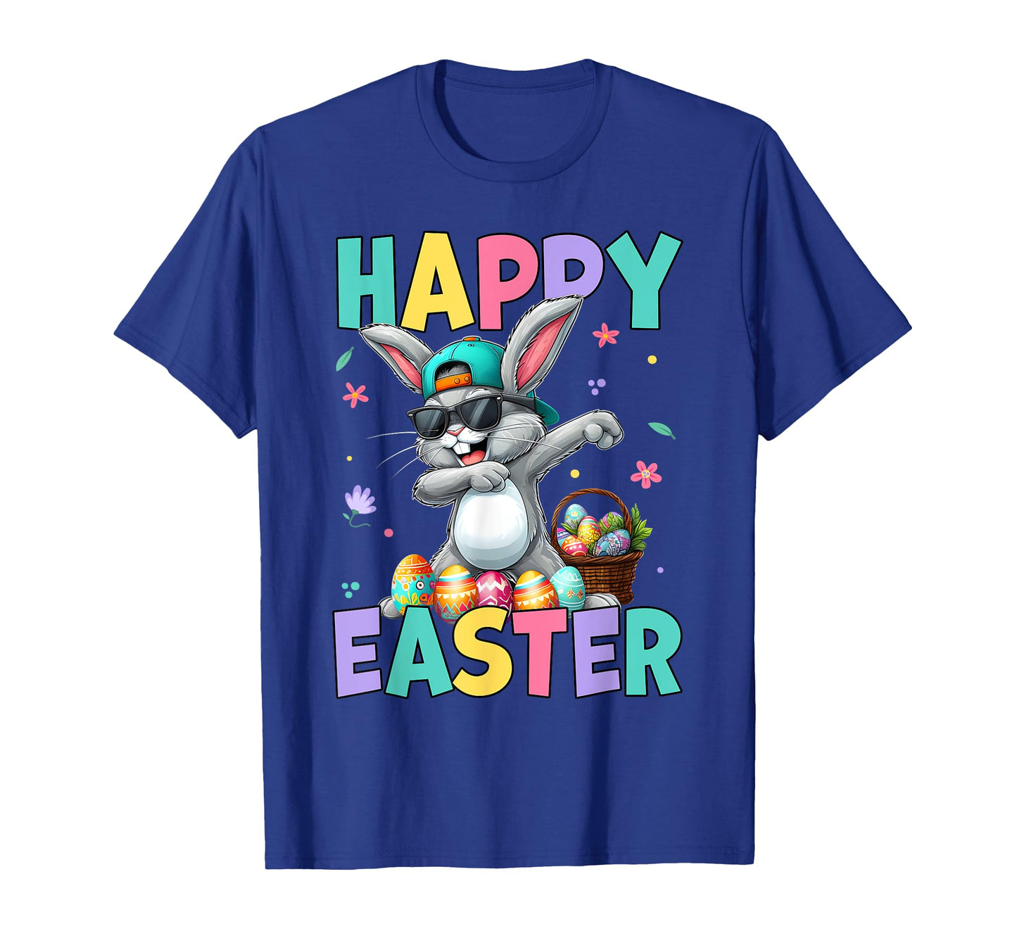 Dabbing Bunny Rabbit Easter Egg Hunting Boys Kids Toddler T-Shirt