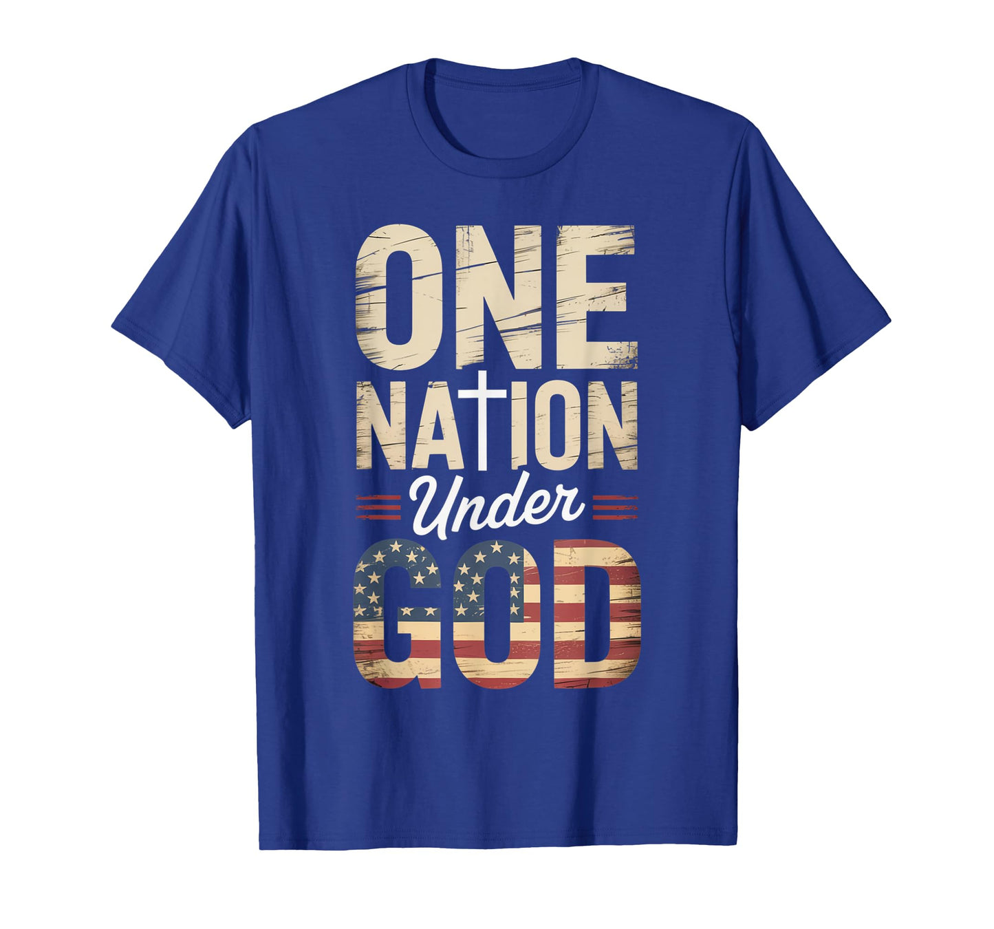 One Nation Under God July 4th Christian Patriotic T-Shirt