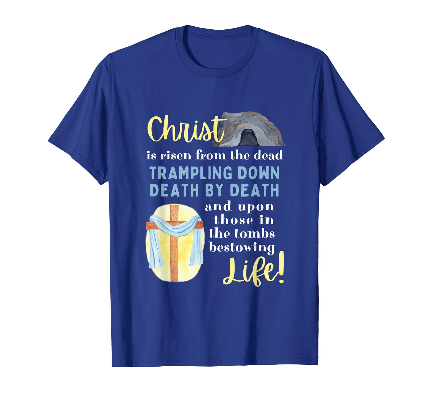 Orthodox Easter Pascha Christ is Risen Quote Christian Women T-Shirt