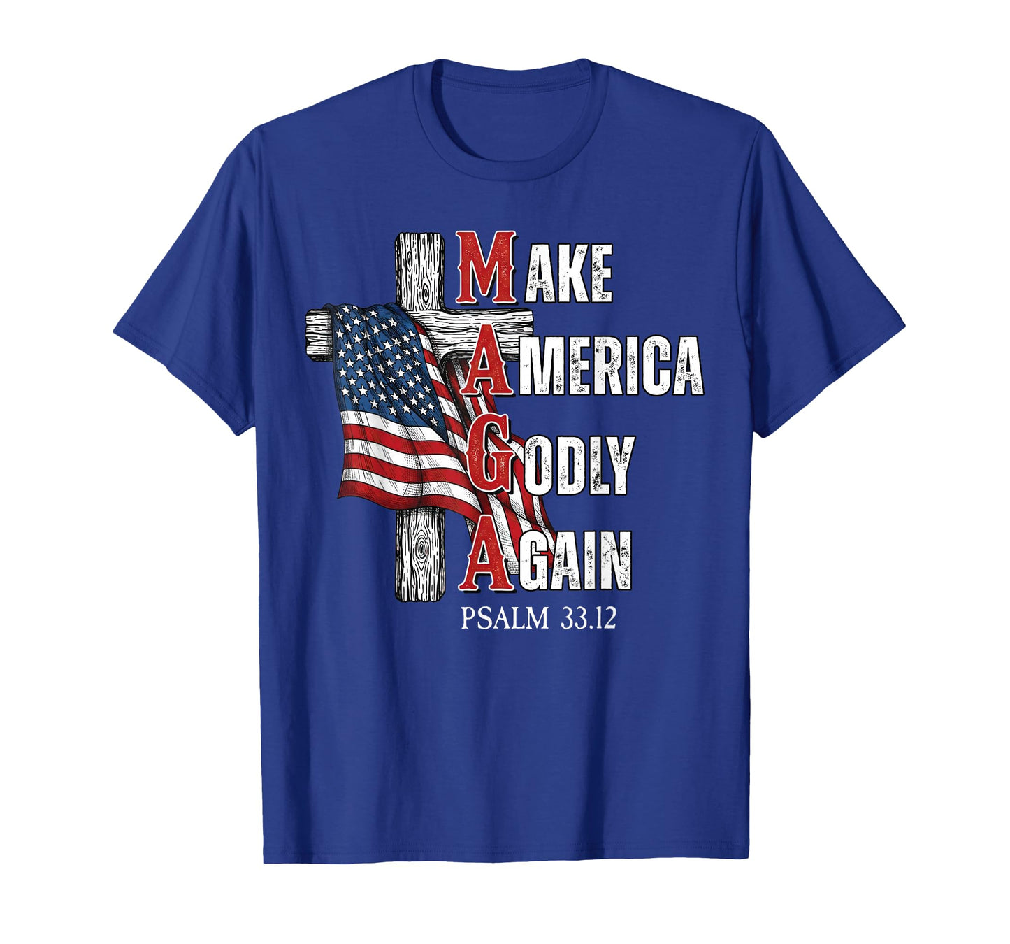 Jesus Make America Godly Again American Patriot Christian T-Shirt
