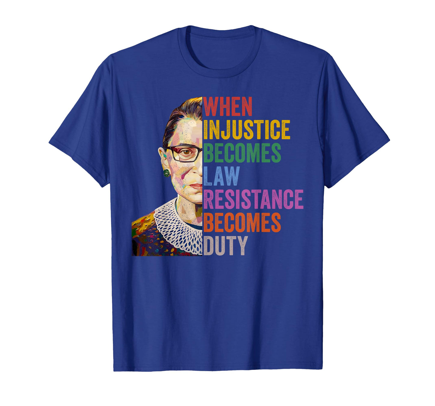Notorious RBG Feminist Quotes Apparel Unisex-Adults Black Small T-Shirt