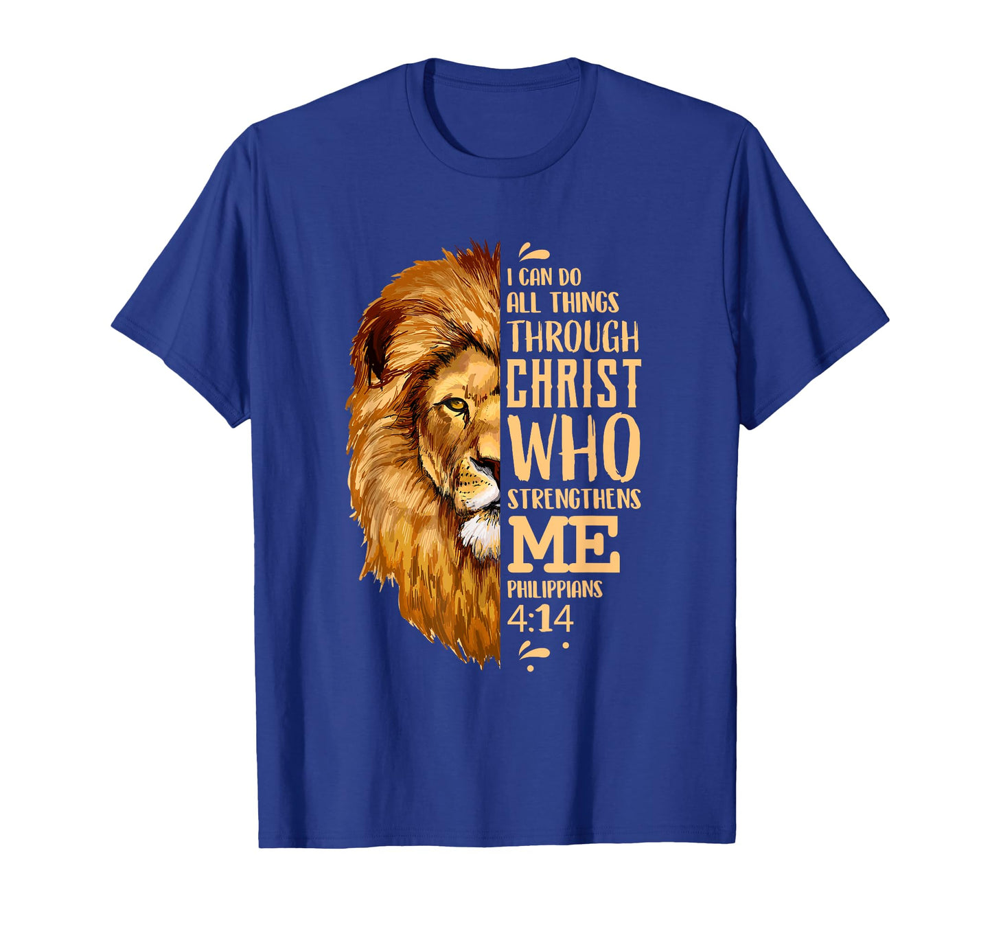 Philippians 4:13 Shirt Christian Shirts for Men Lion Judah T-Shirt