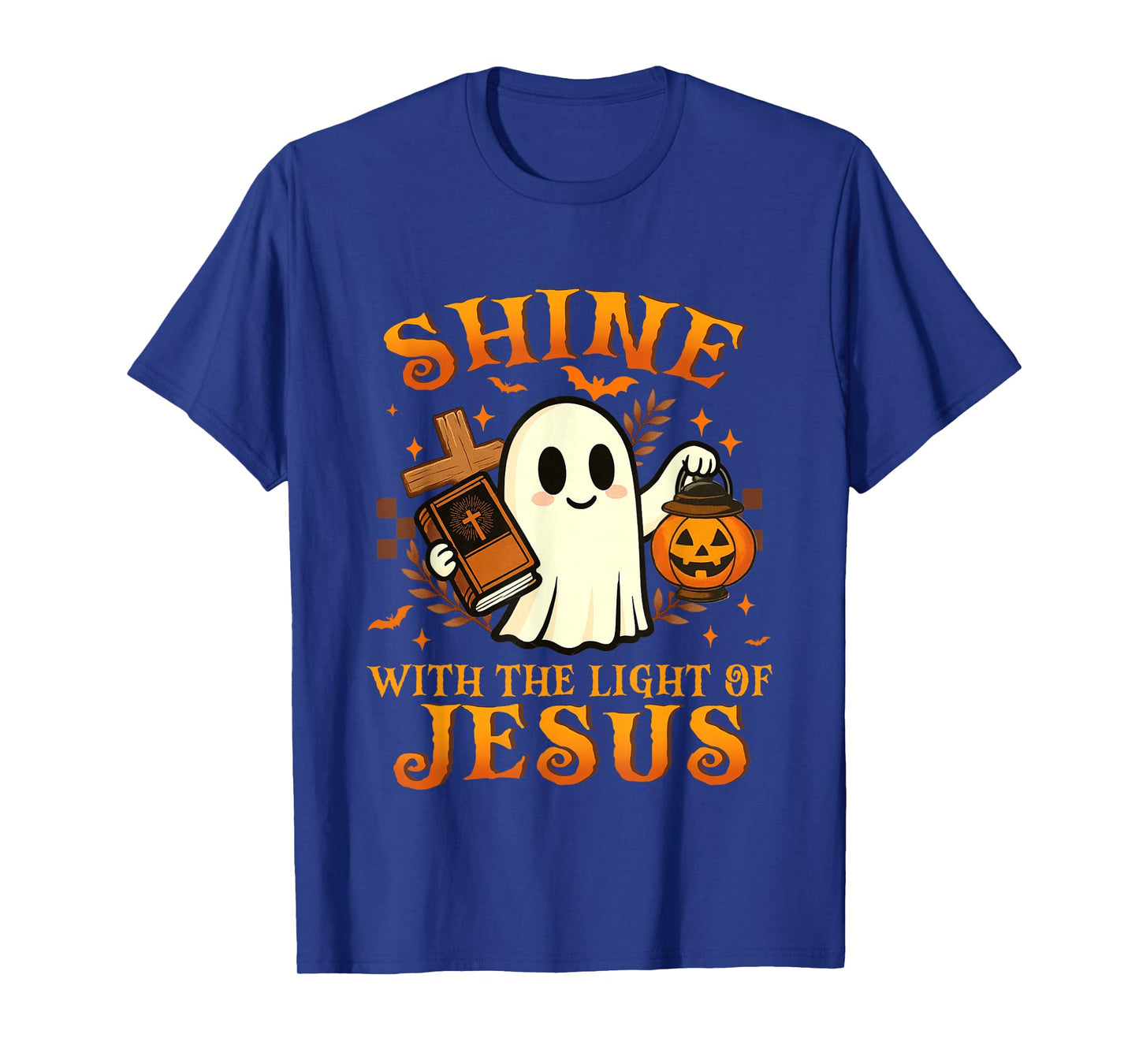Shine with The Light of Jesus Christian Halloween Pumpkin T-Shirt