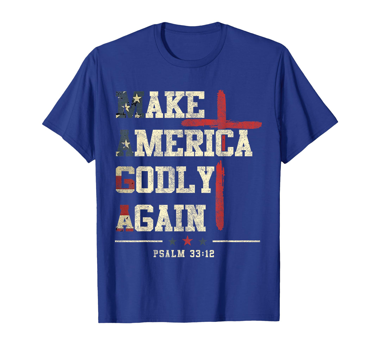 Jesus Make America Godly Again American Patriot Christian T-Shirt