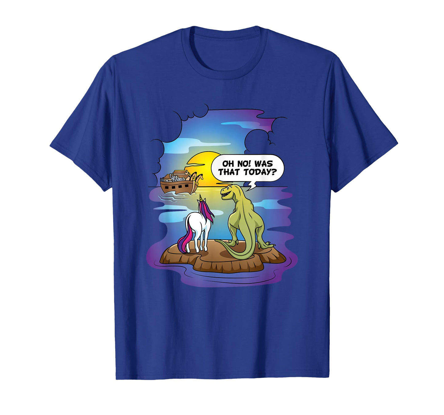 Noah's Ark Christian Bibble The Last Unicorn Dinosaur T-Shirt
