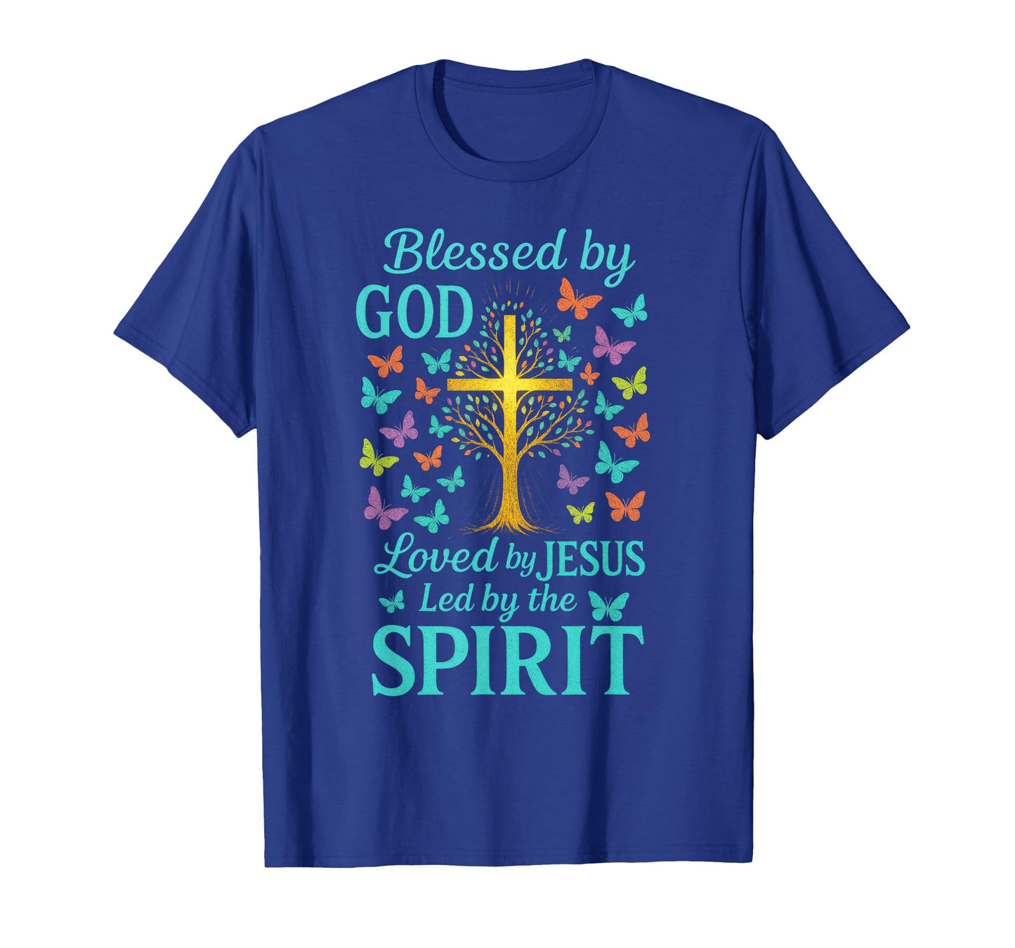 Blessed by God - Christian Faith Cross T-Shirt