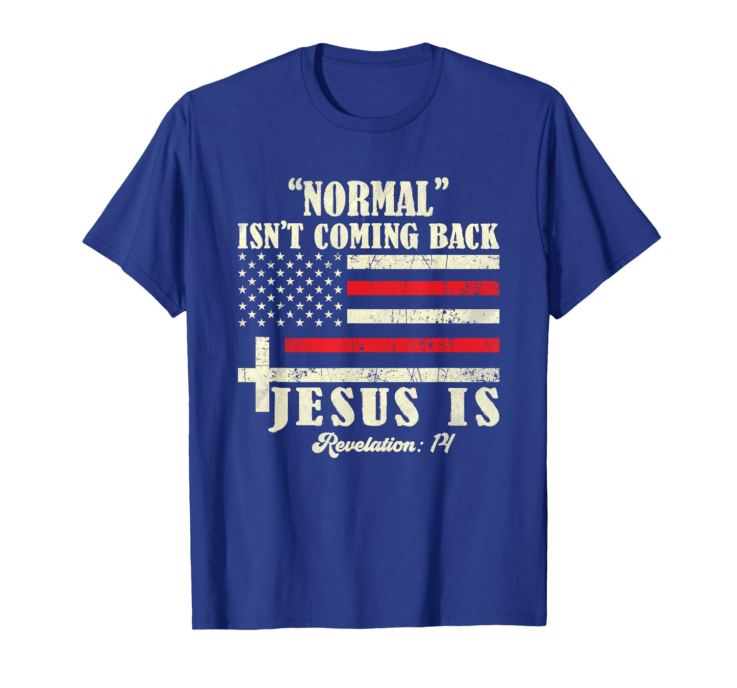 Normal Isn't Coming Back Jesus - church men revelation T-Shirt