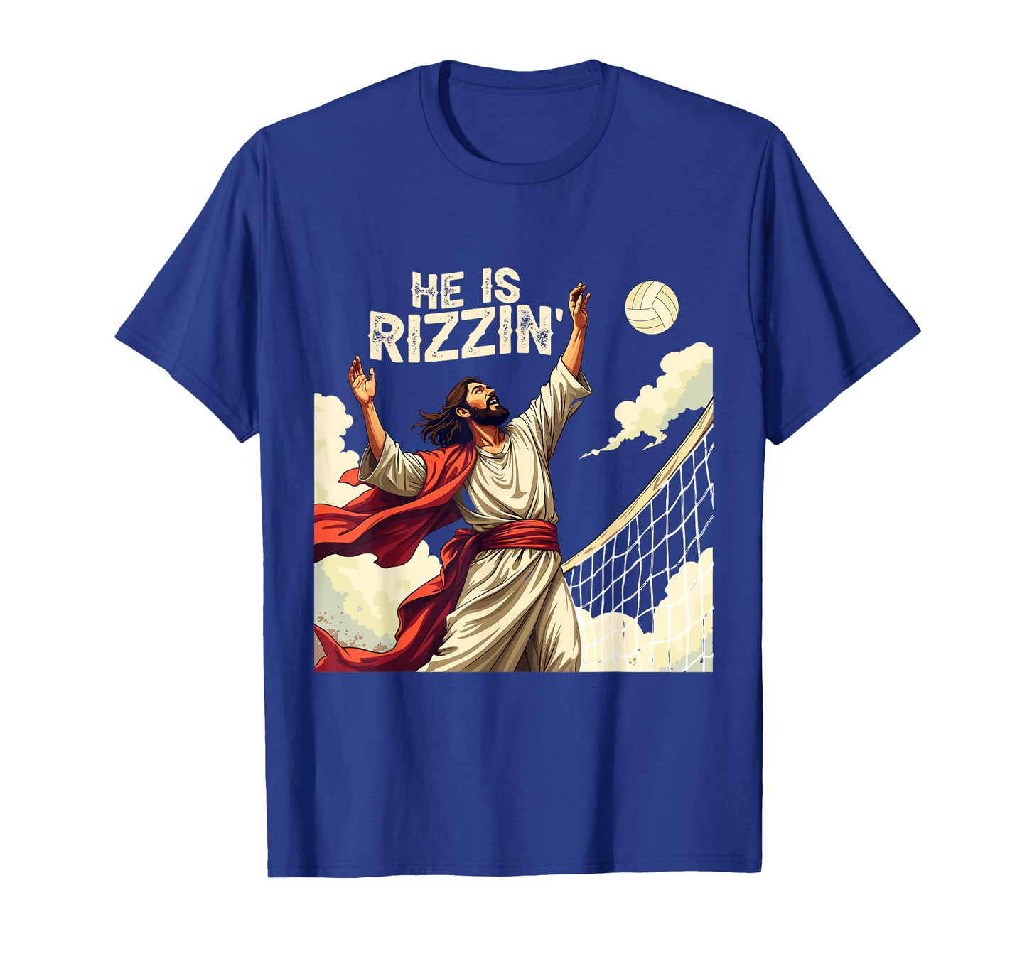 He Is Rizzin Jesus Meme Quote Shirt Funny Volleyball Lover T-Shirt