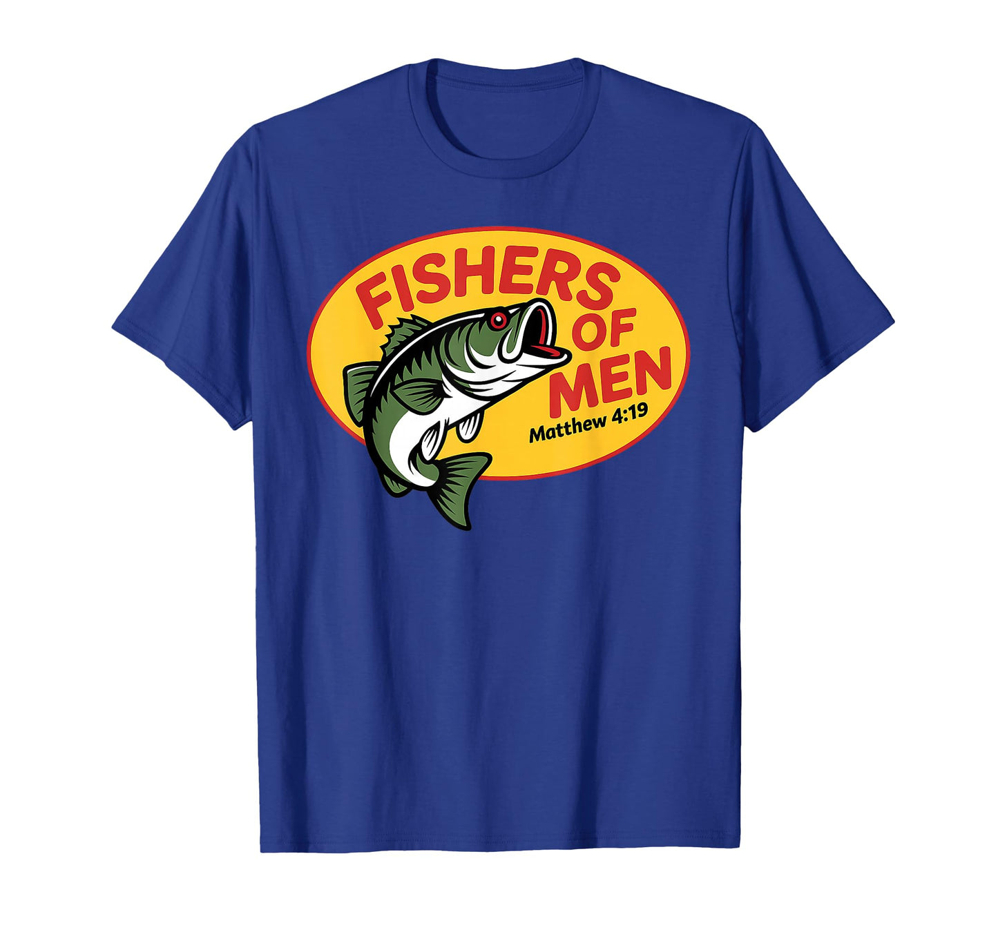 Fishers of Men Matthew 4:19 Christian Fishing Bible Verse T-Shirt