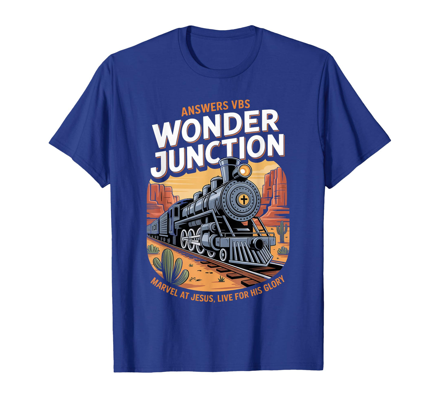 Vintage Answers VBS Wonder Junction Christian Train Theme T-Shirt
