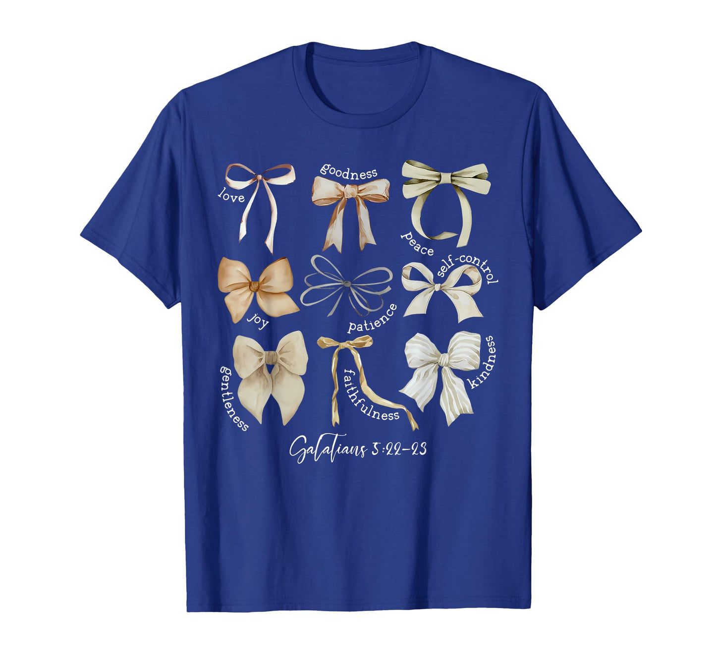 Coquette Bow Christian Fruit of the Spirit Bible Verse Jesus T-Shirt