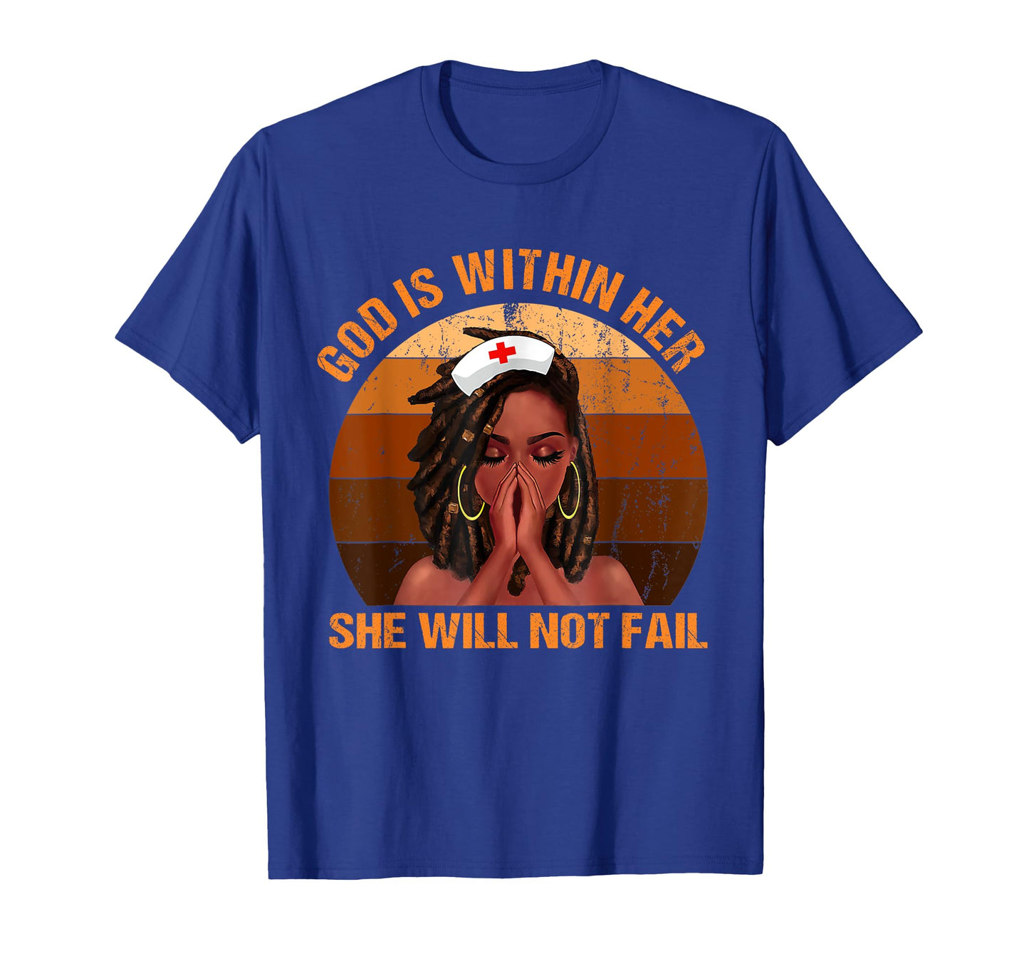 God Is Within Her She Will Not Fail Black Melanin Christian T-Shirt