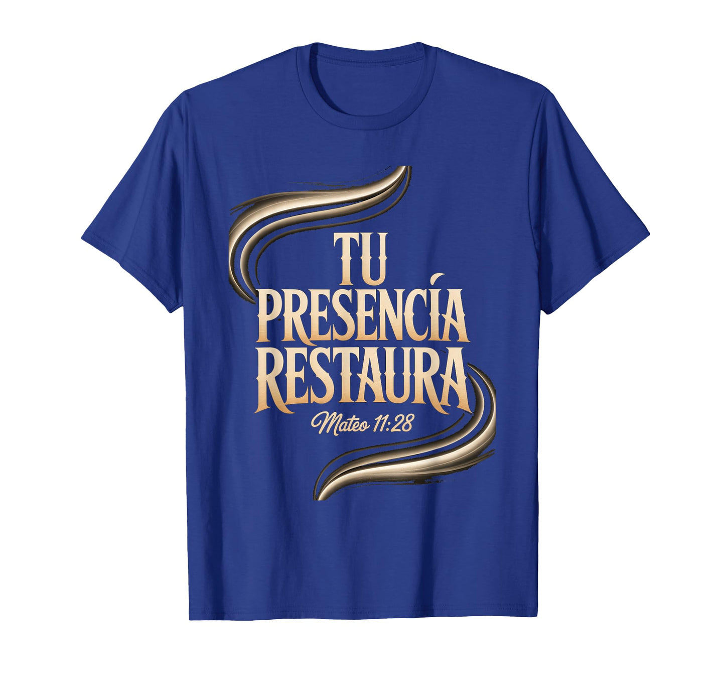 Mateo 11:28 – Tu Presencia Restaura Christian Bible Verse T-Shirt