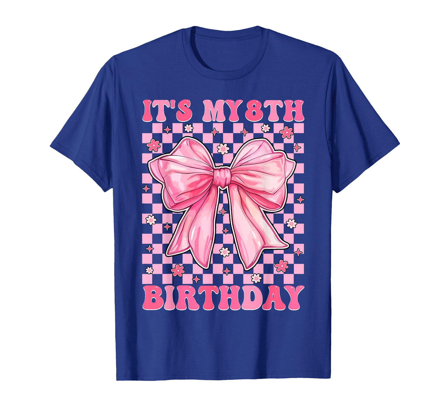 Birthday Girls Pink Coquette Bow It's My 8Th Birthday Girl T-Shirt