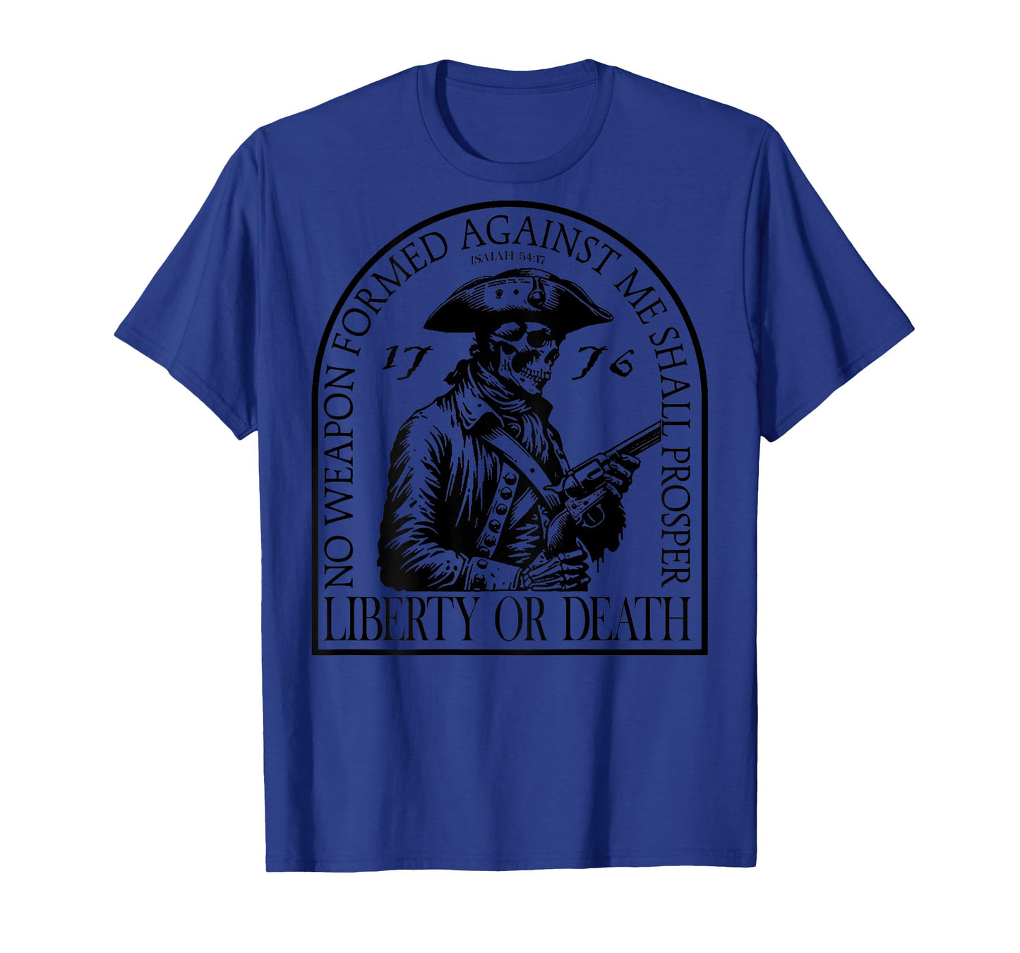 No Weapon Formed Against Me Shall Prosper (on back) T-Shirt