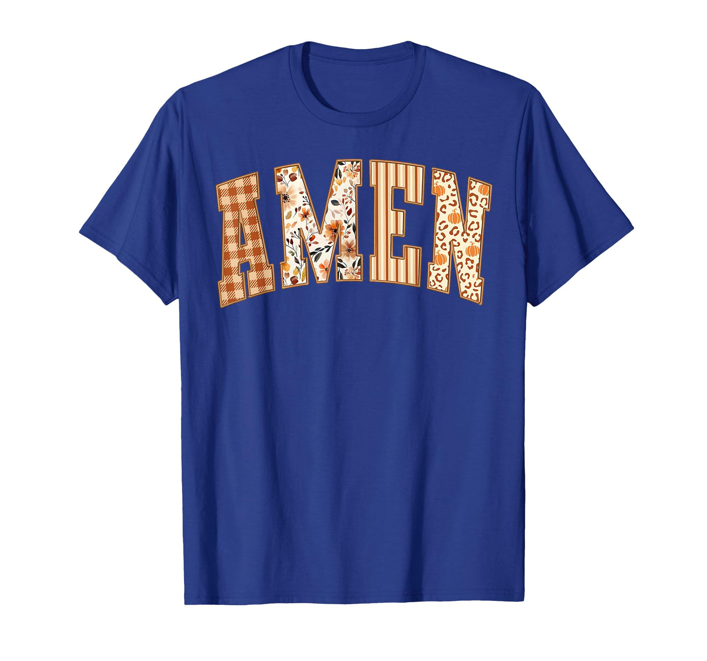 Amen Jesus Christian Faith Thanksgiving Autumn Fall Leaves T-Shirt
