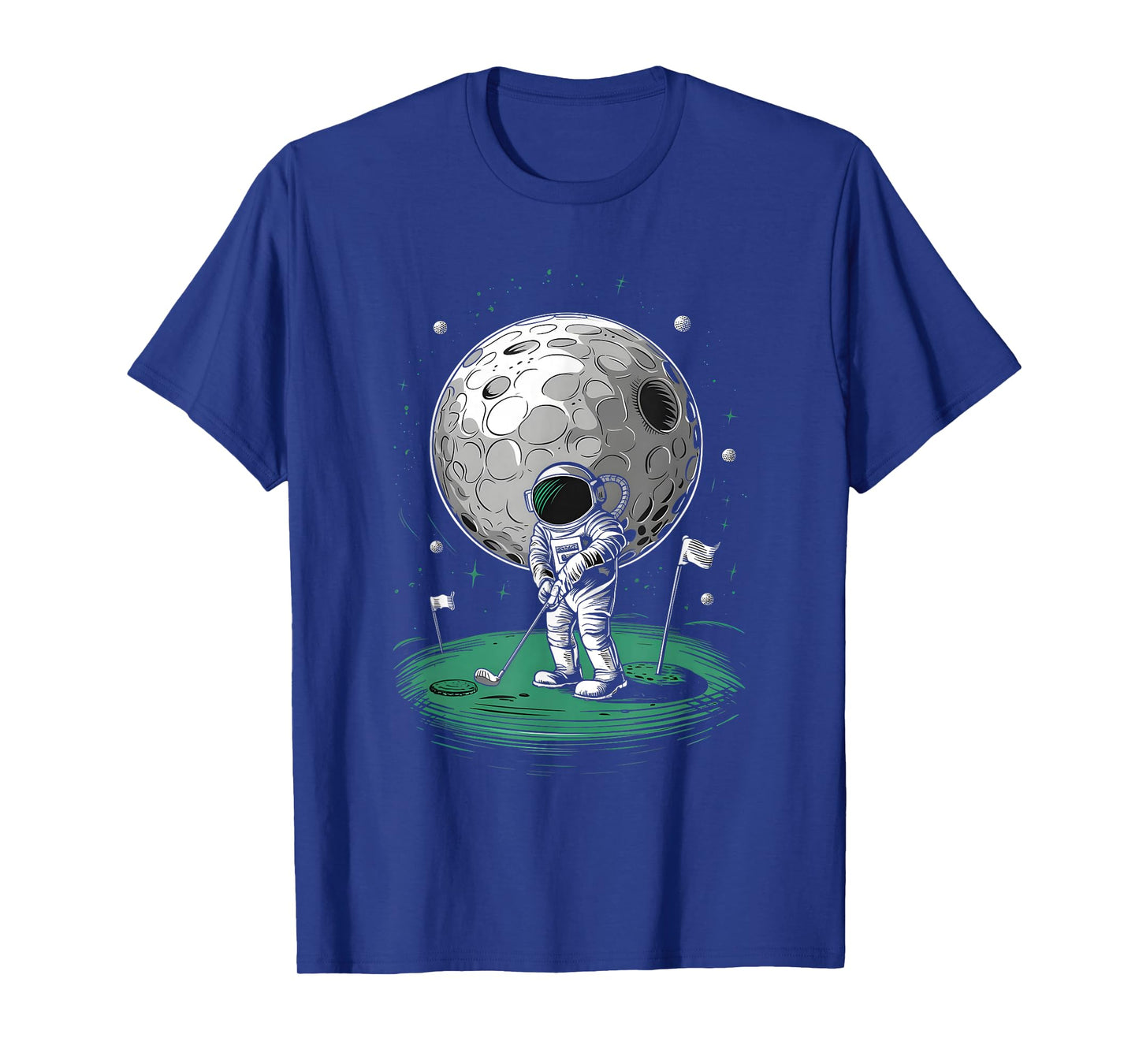 Astronaut Golfing On Moon Funny Golf T-Shirt