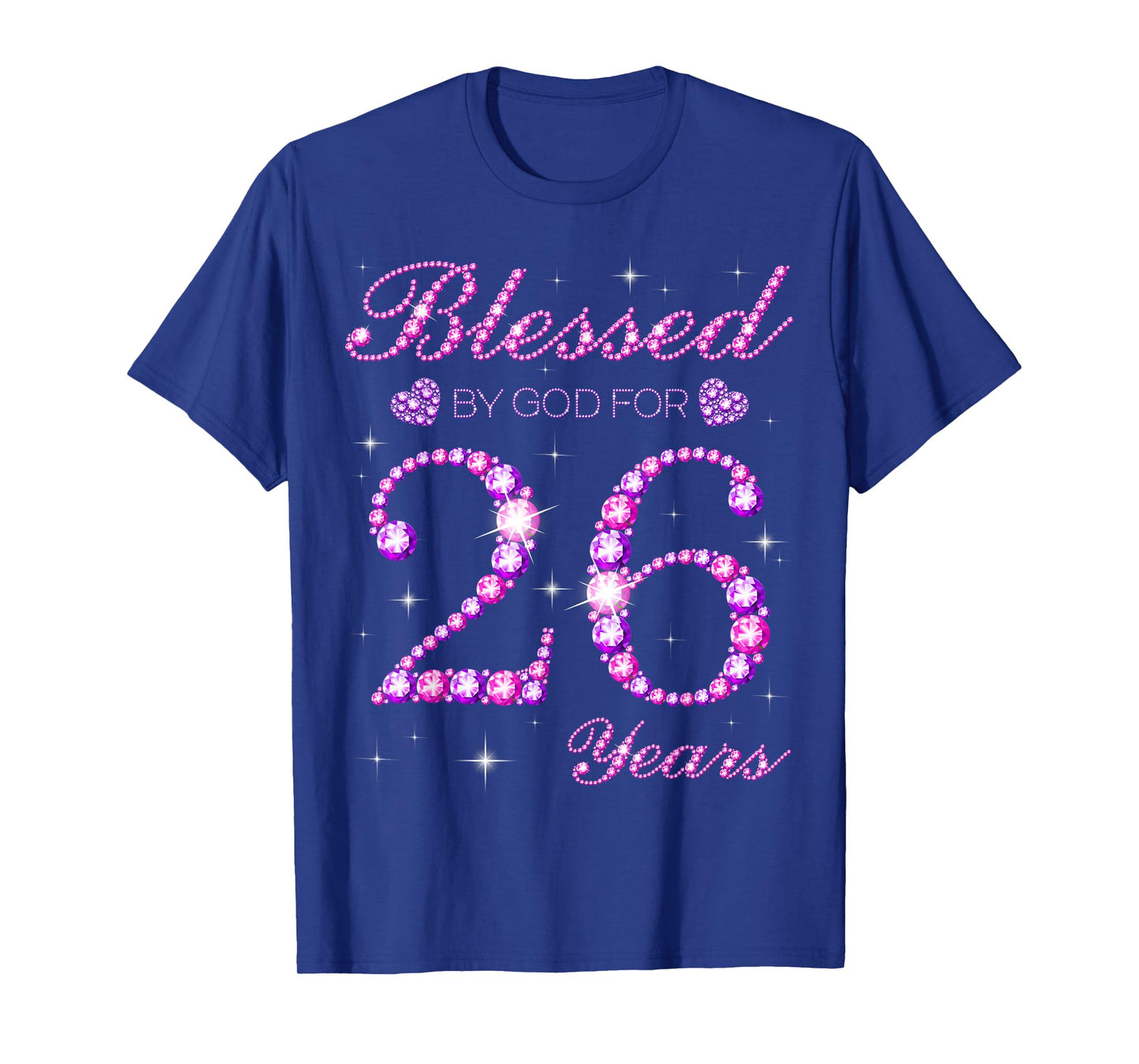 Blessed by God for 26 Years Old 26th Birthday Party T-Shirt