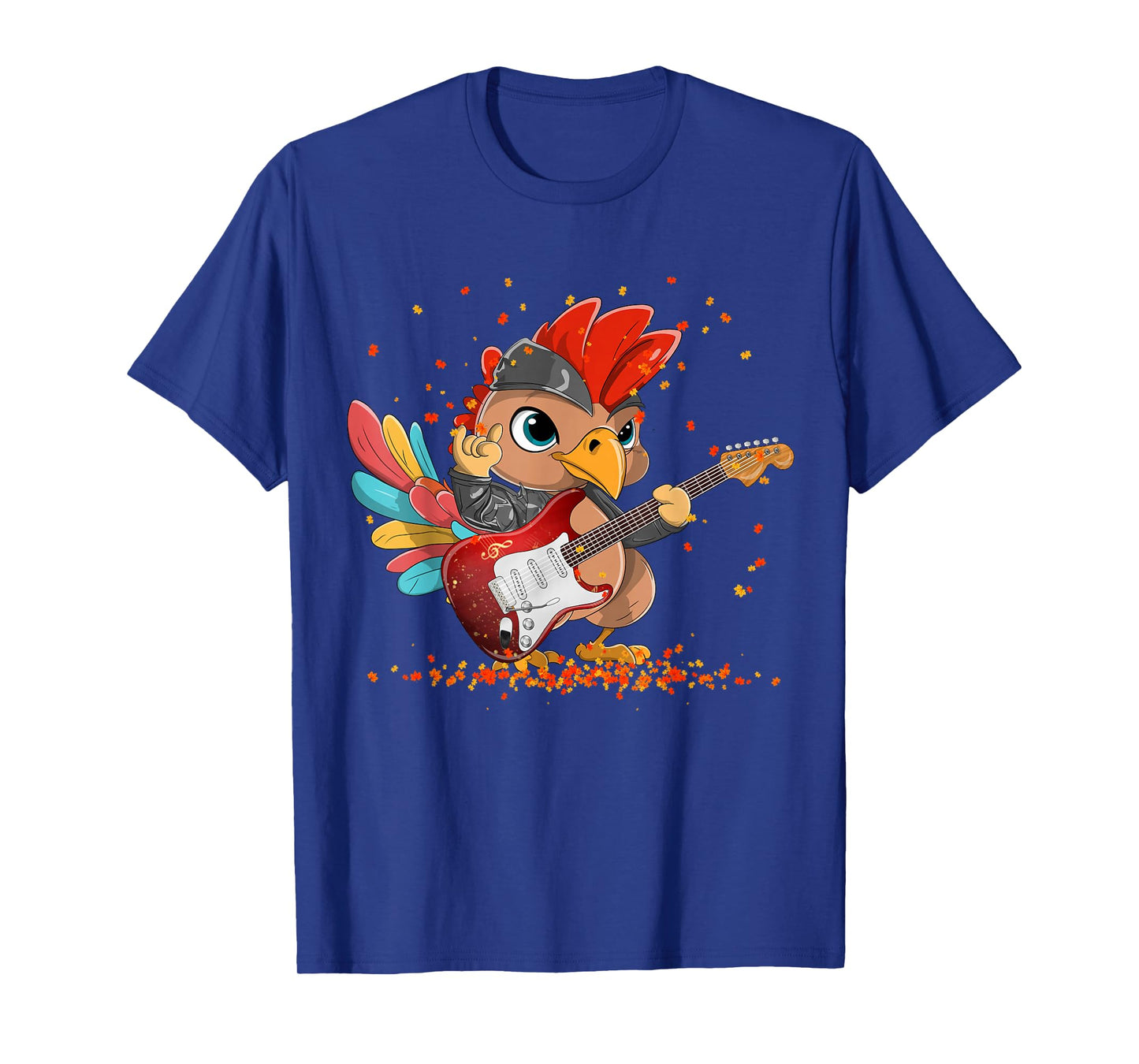 Rockin' Turkey - Fun Musical Thanksgiving Guitar Rock N Roll T-Shirt