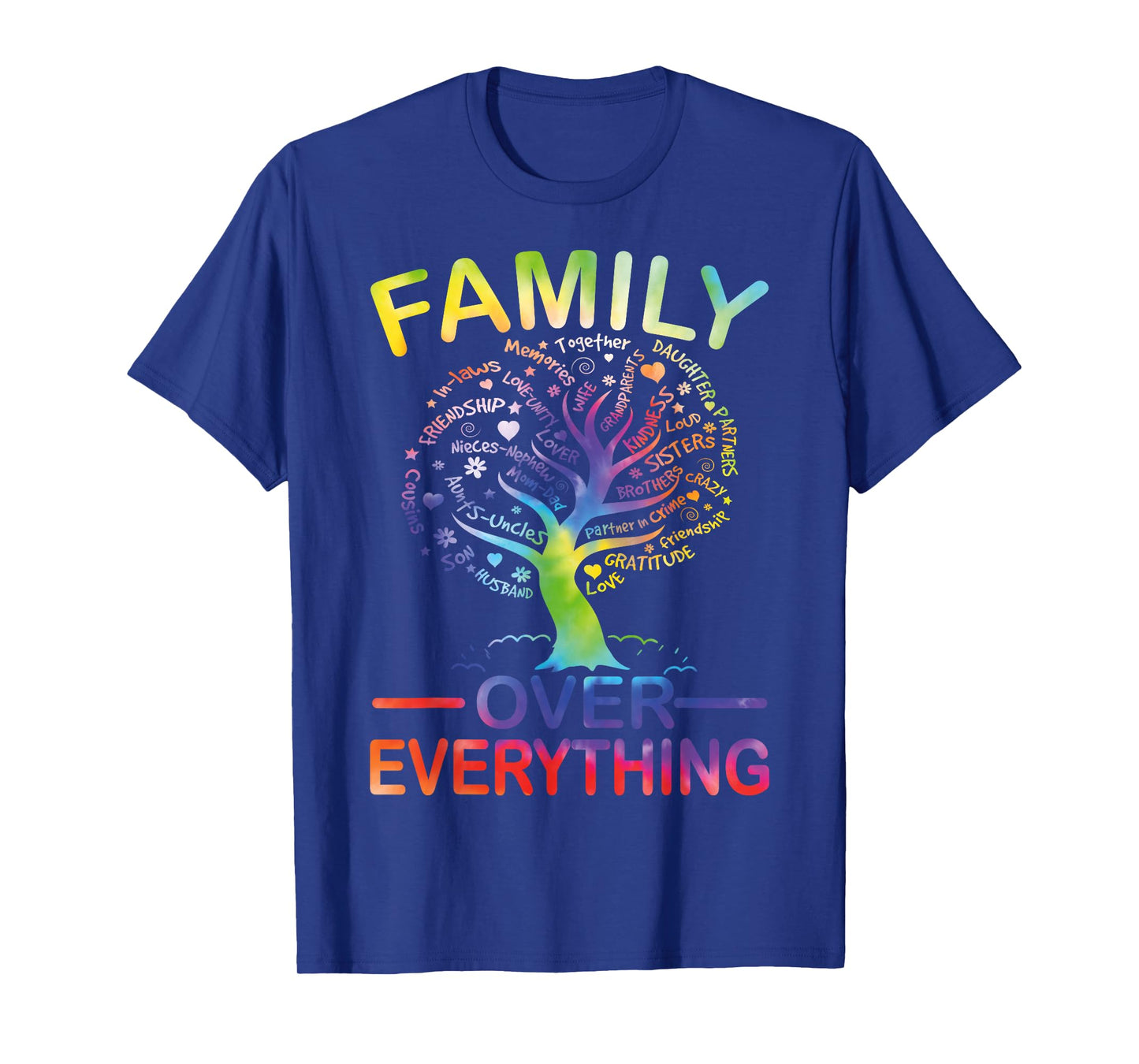 Family Over Everything Family Reunion Party Matching Tie Dye T-Shirt