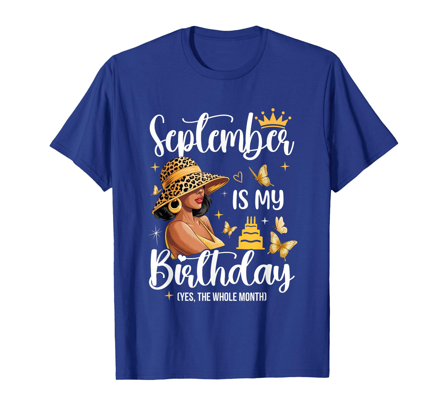 September is My Birthday African American Woman Birthday T-Shirt