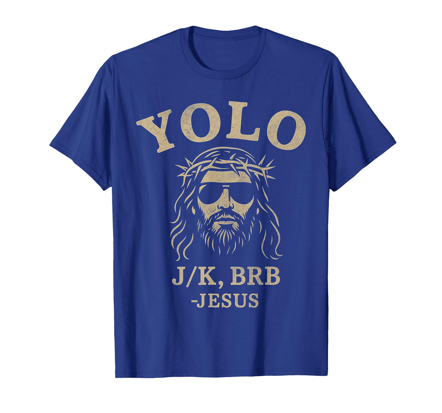 Funny Jesus YOLO JK BRB Retro Christian Easter Gifts T-Shirt