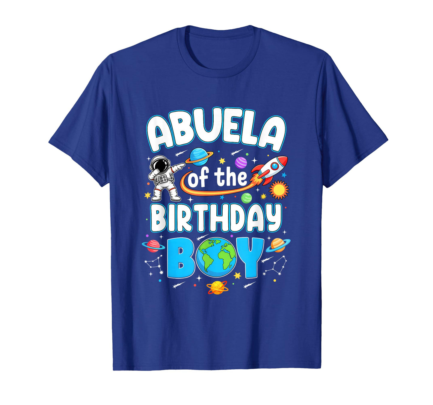 Abuela Of The Birthday Boy Astronaut Family Space Planets T-Shirt