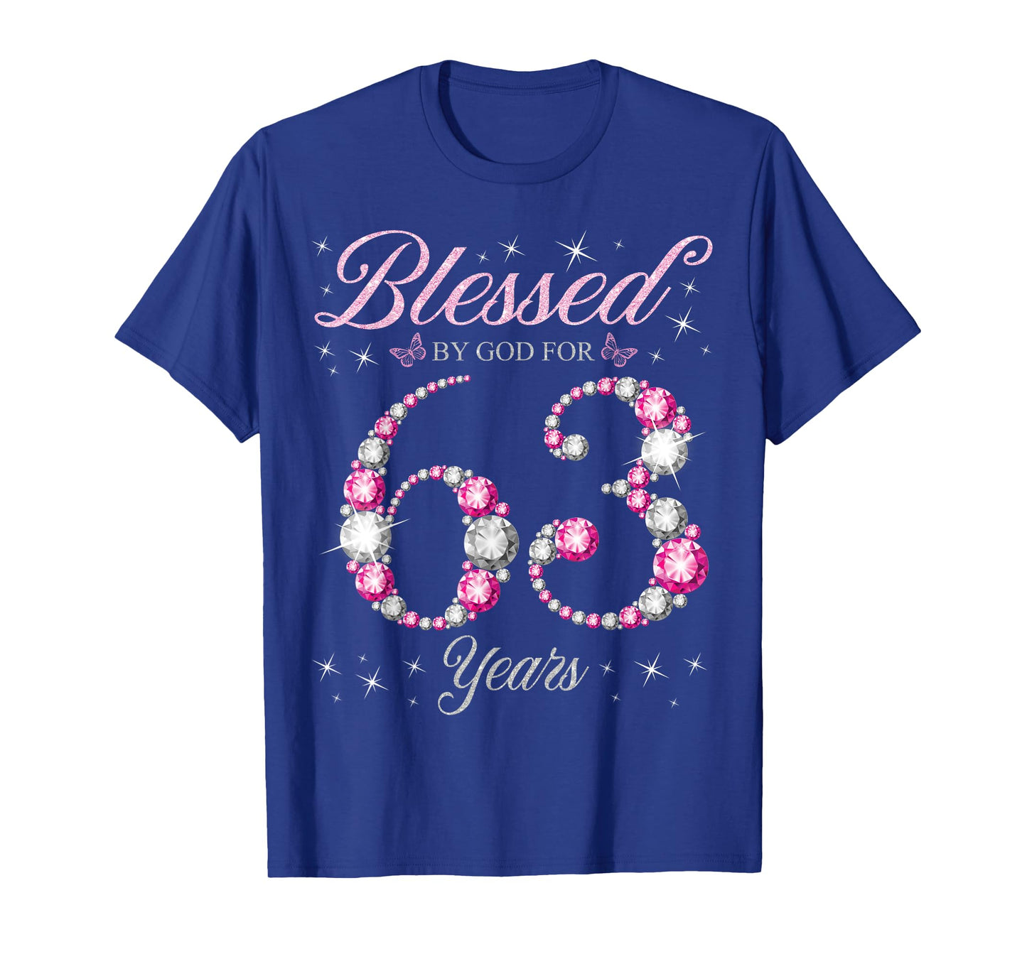 Blessed By God For 63 Years Old 63rd Birthday Party T-Shirt