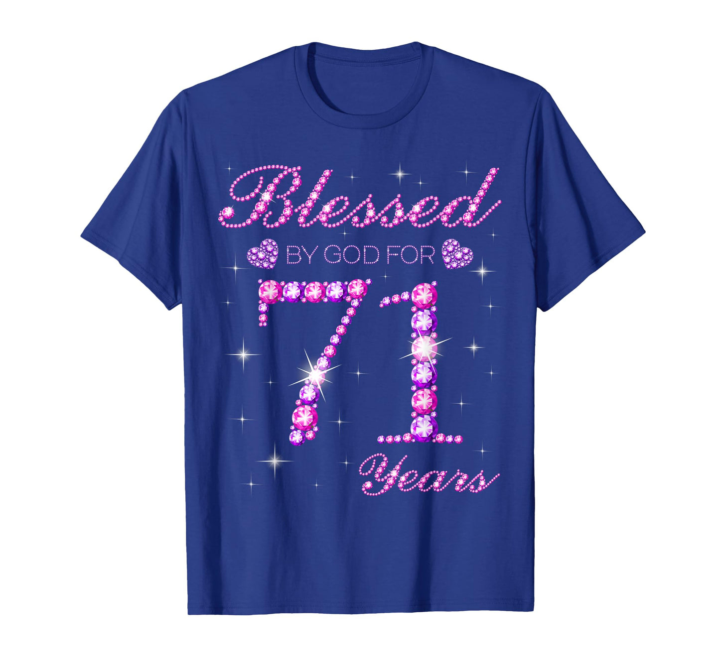 Blessed by God for 71 Years Old 71st Birthday Party T-Shirt