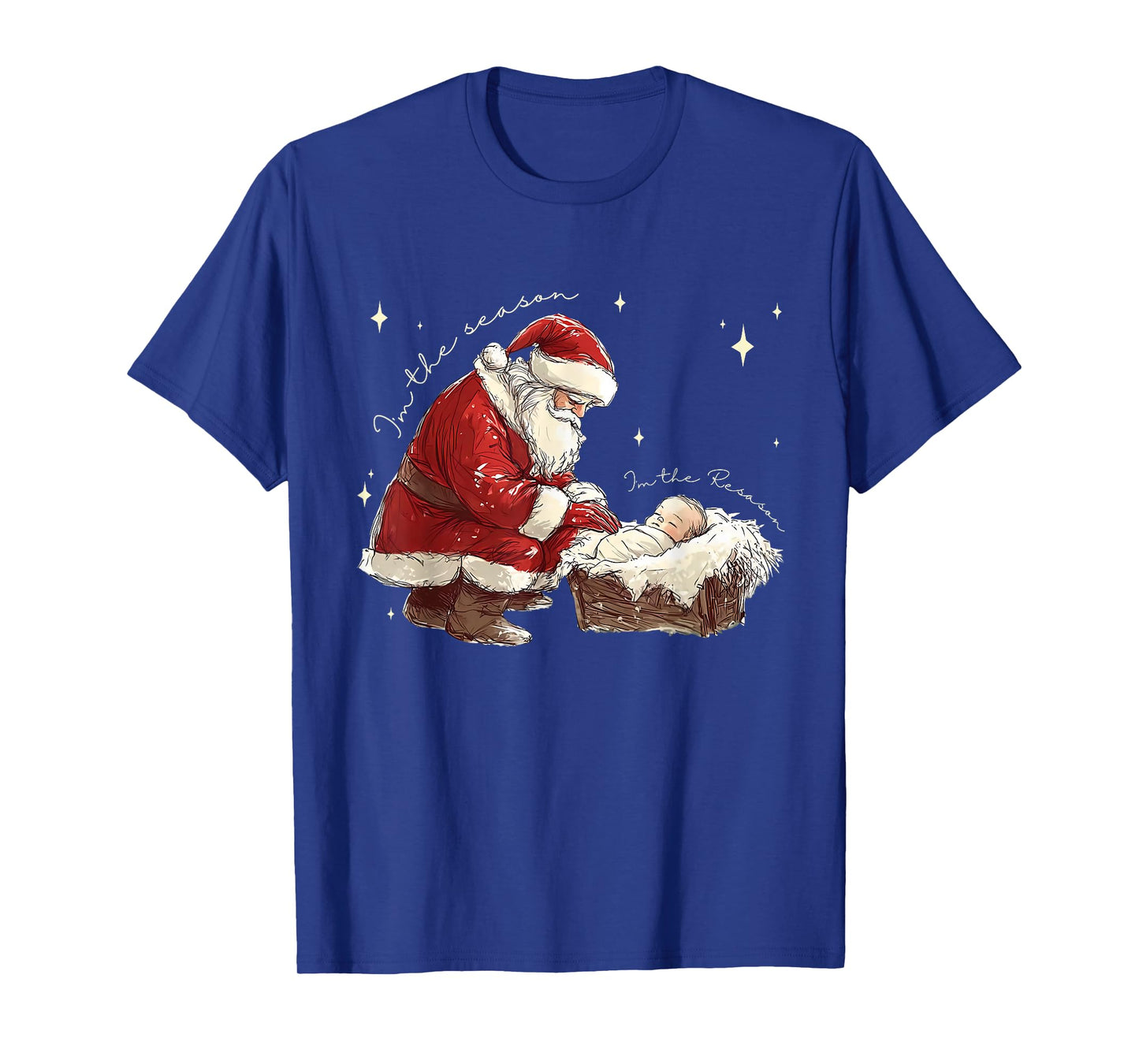Retro I'm The Season Im The Reason Santa Religious Christmas T-Shirt