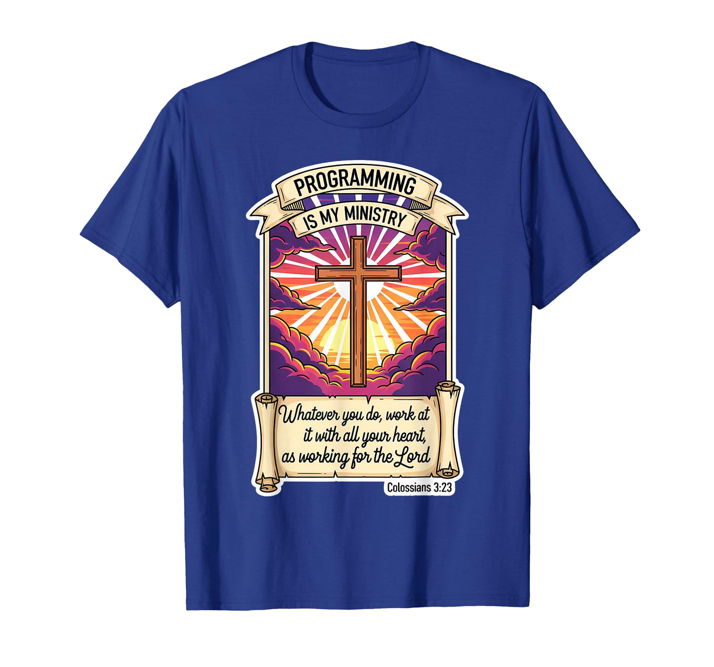Christian Programmer Programming is My Ministry Coding Coder T-Shirt