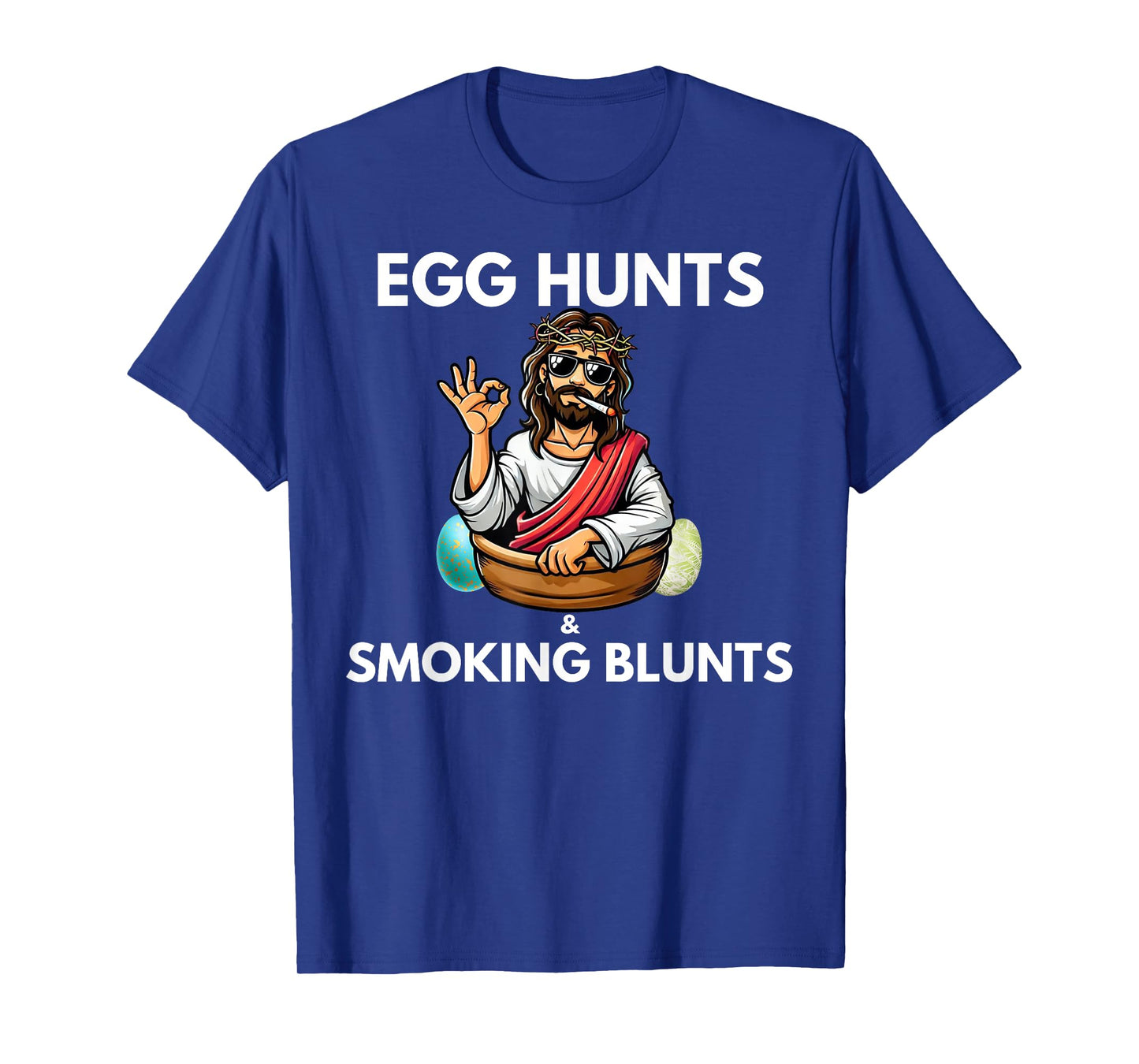 Easter 420 2025 Blunt Stoner Cannabis Weed Design Unisex-Adults T-Shirt Black Small Crew Neck Short Sleeve Modern Novelty Humor Gift T-Shirt
