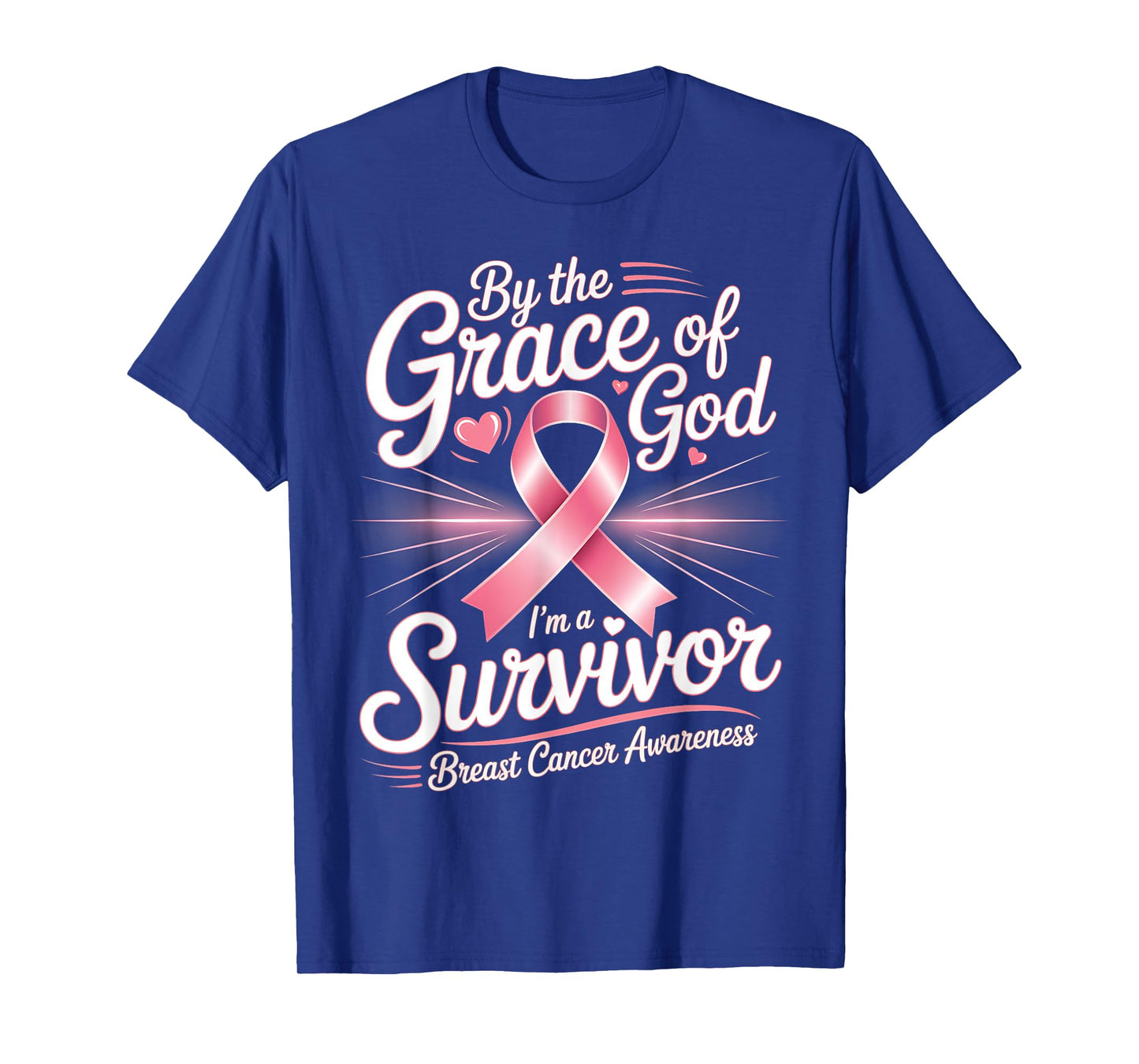 by The Grace God I'm A Survivor Breast Cancer Survivor T-Shirt