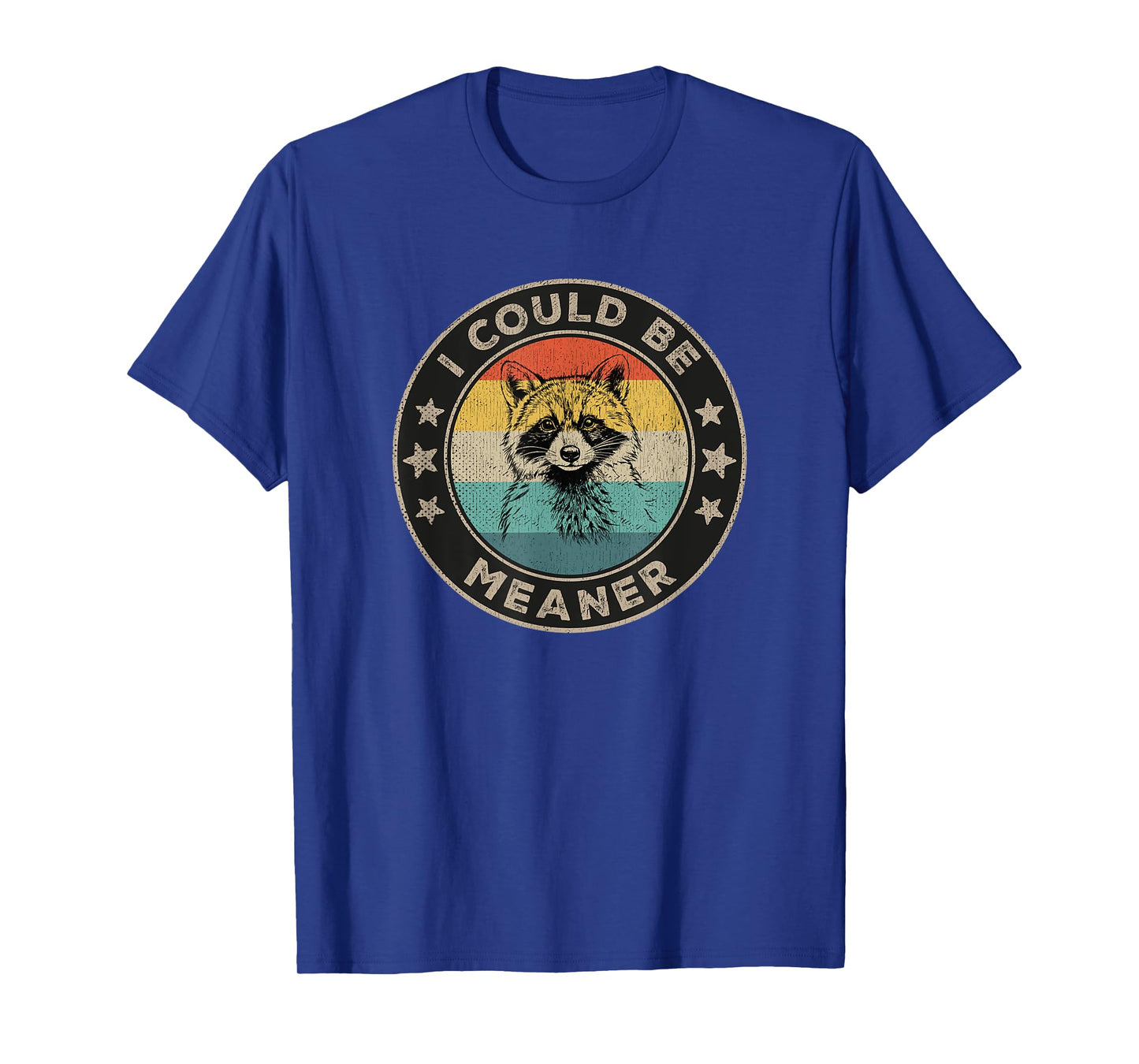 I Could Be Meaner Vintage Sarcastic Humor Funny Raccoon T-Shirt