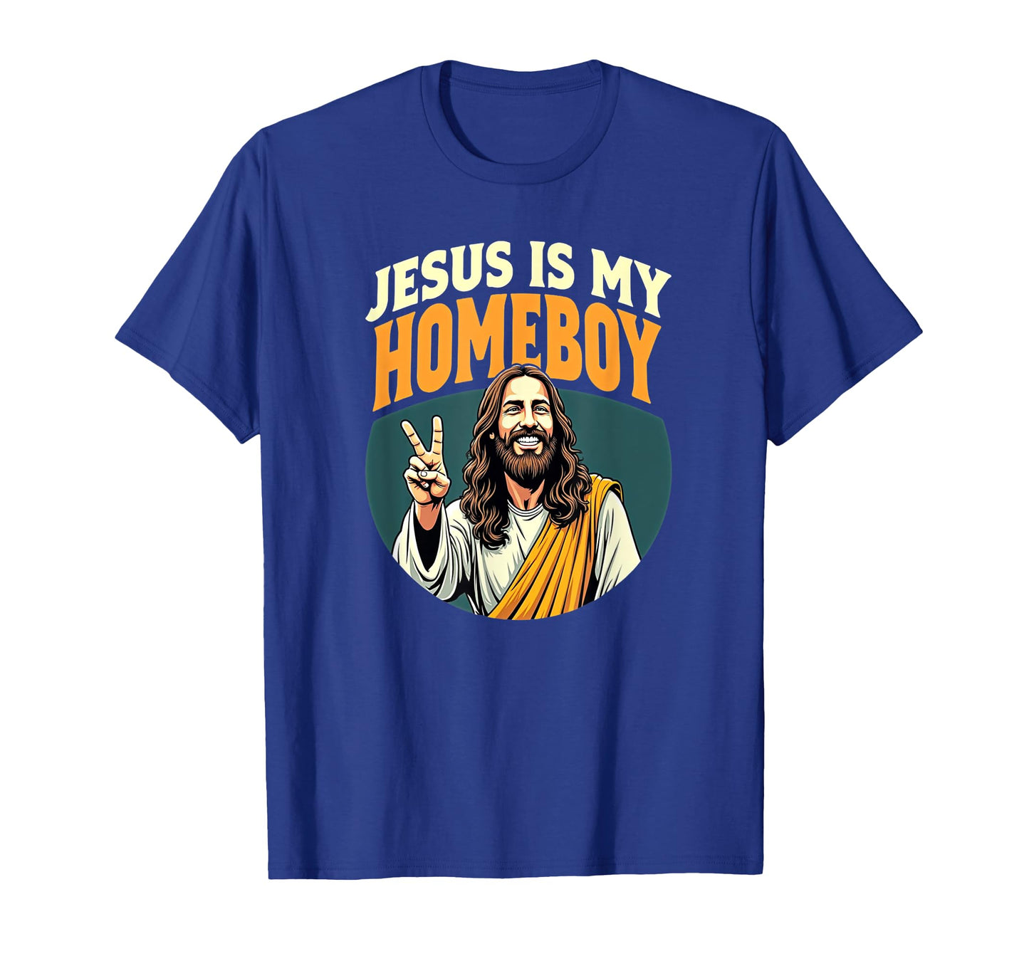 Tennessee Merchant Unisex Adults Jesus Is My Homeboy T-Shirt, Black, Small, Short Sleeve