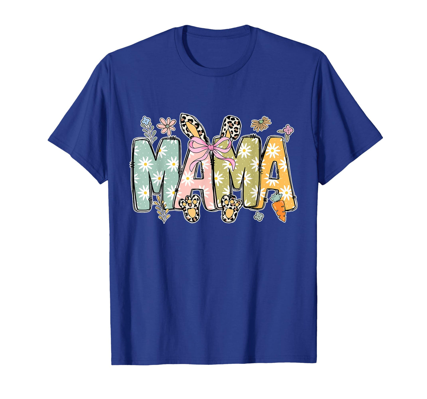 Easter Mama Bunny Coquette Bow Mama Easter Bunny Mom Women's T-Shirt