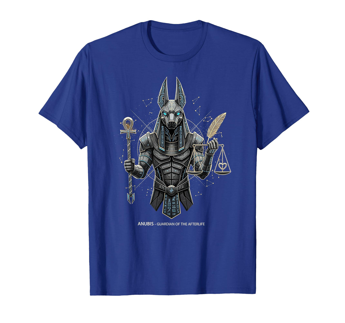 Anubis God King Pharaoh of Egypt Graphic Design Illustration T-Shirt