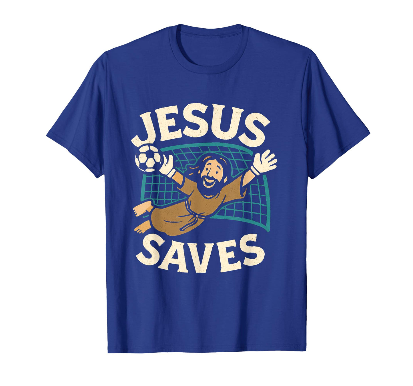 Jesus Saves I Christian Faith I Jesus Soccer Goalkeeper T-Shirt
