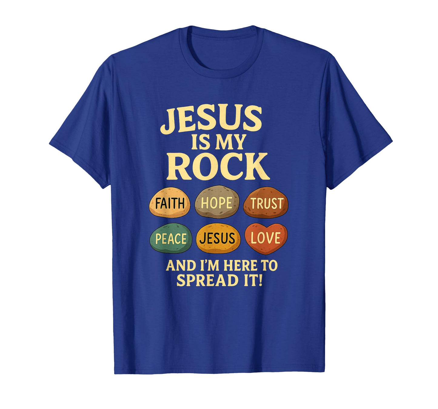 Jesus is My Rock Christian Faith Bible Verse Shirt T-Shirt