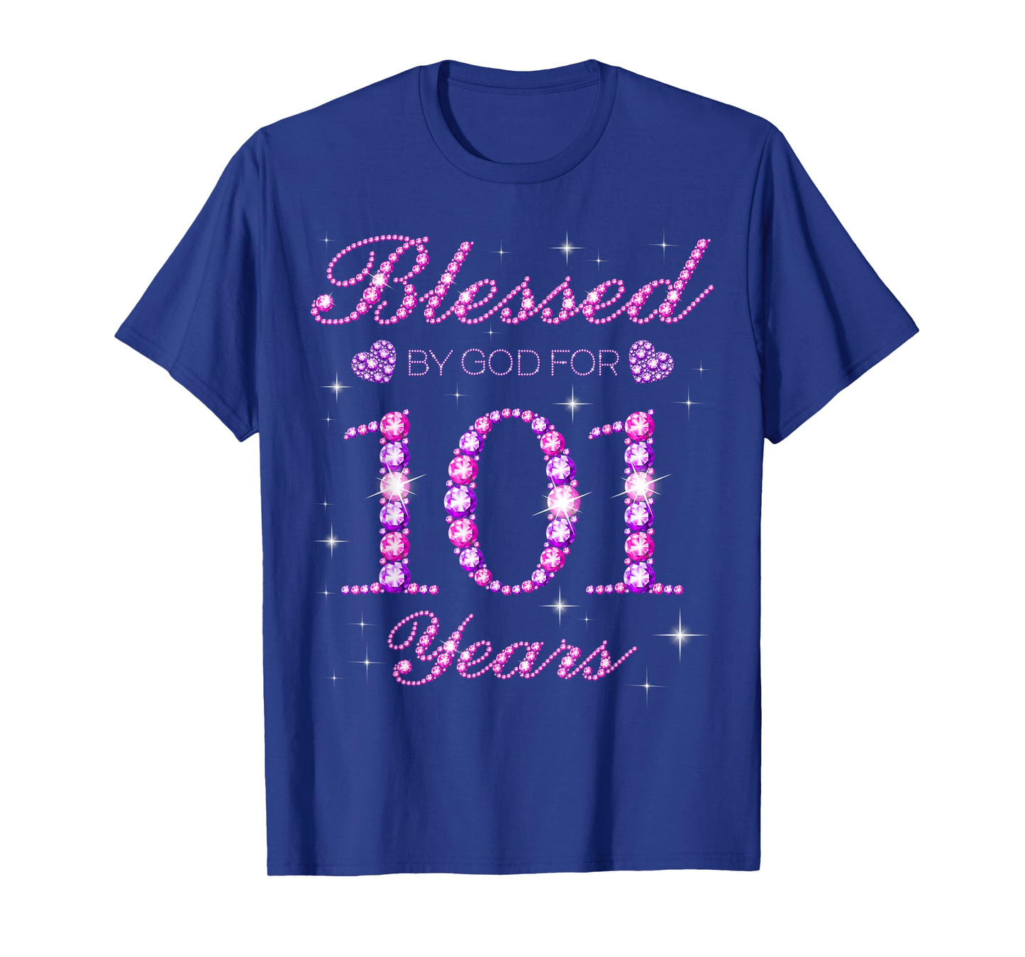 Blessed by God for 101 Years Old 101st Birthday Party T-Shirt