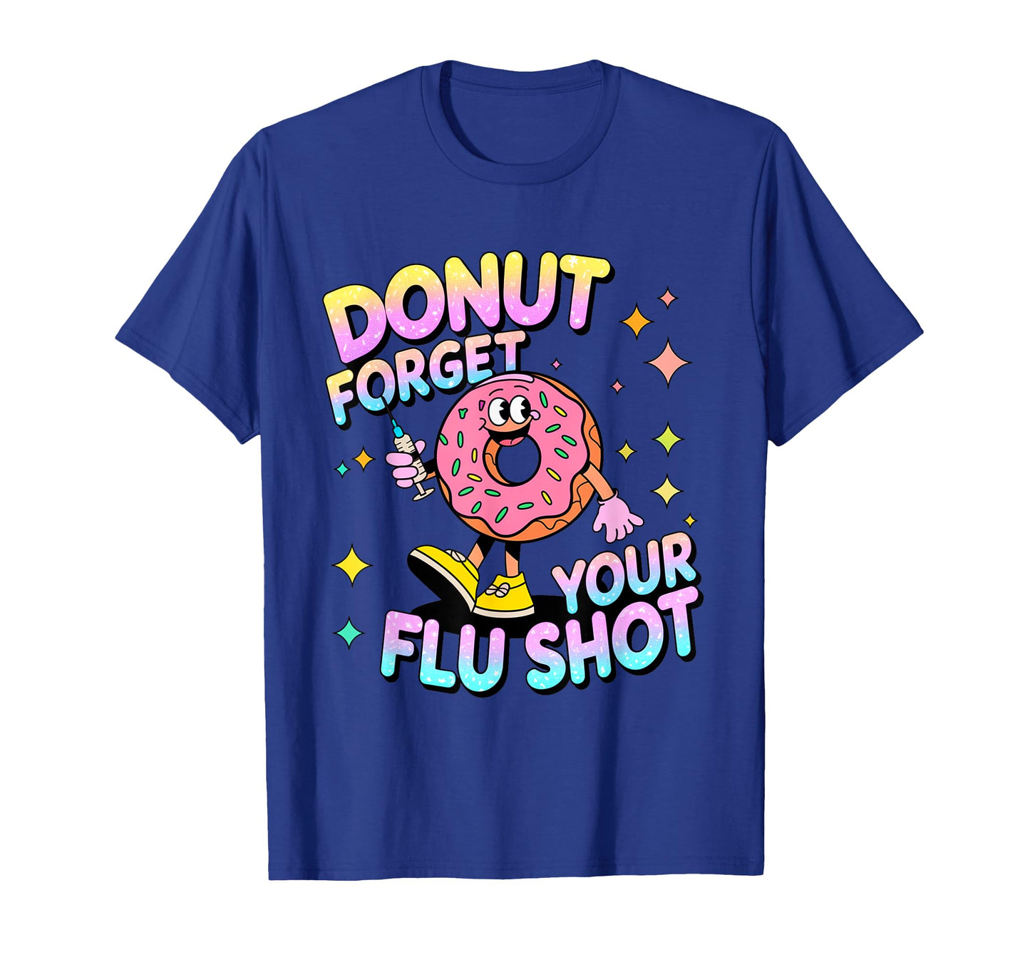 flu shot nurse medical funny nursing flu cold season donut T-Shirt
