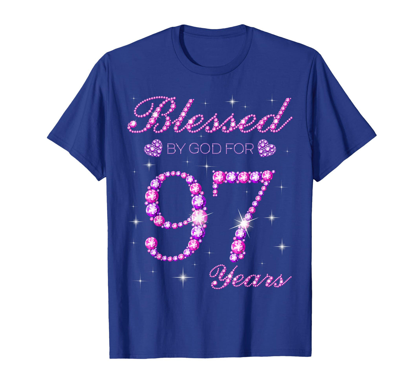 Blessed by God for 97 Years Old 97th Birthday Party T-Shirt