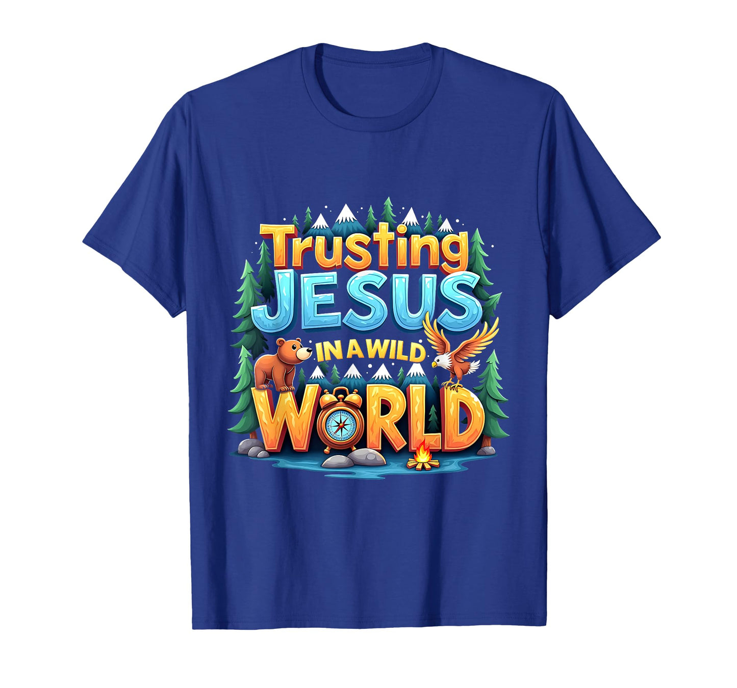 Trusting Jesus Camp Christian Summer True North VBS 2025 T-Shirt