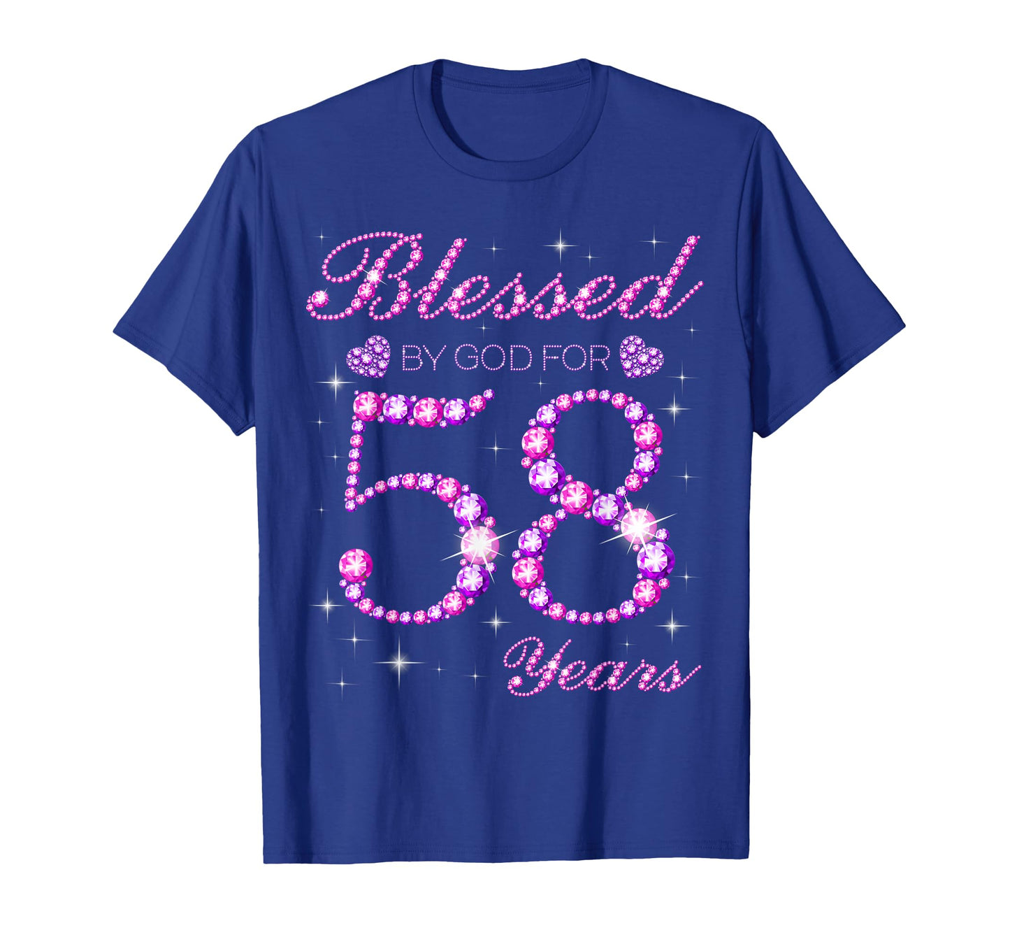 Blessed by God for 58 Years Old 58th Birthday Party T-Shirt