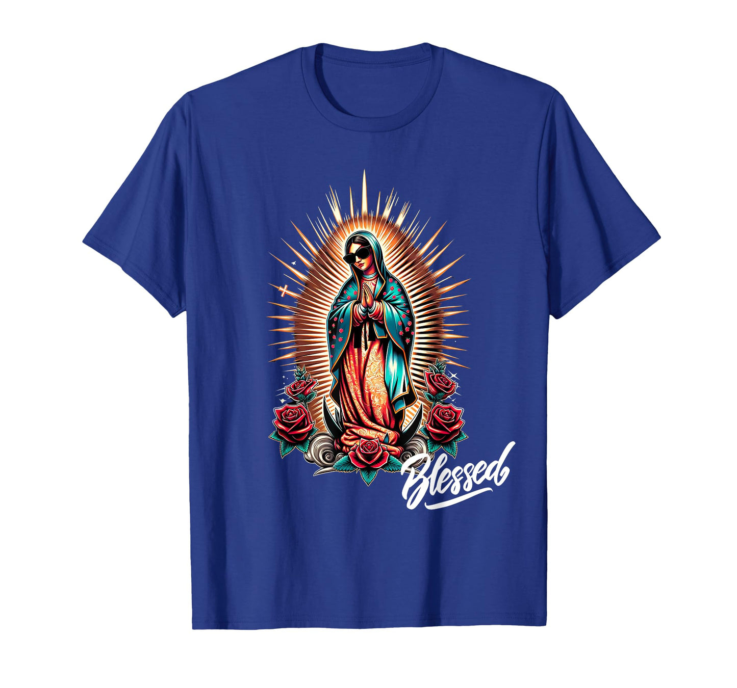 Chicano Latino Mexican Mary Guadalupe Blessed Religious T-Shirt